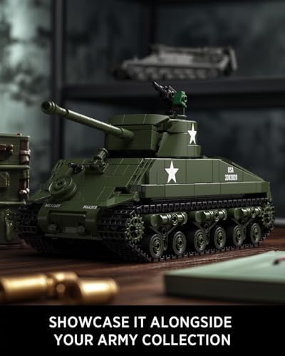 Nifeliz Sherman Military Tank Building Set for Adults
