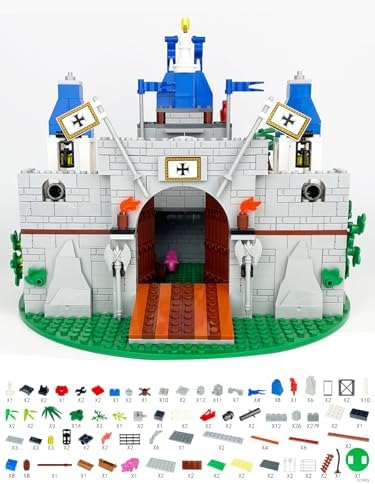Medieval Knight Castle Building Blocks Set with 12 Knights