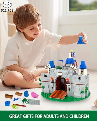Medieval Knight Castle Building Blocks Set with 12 Knights