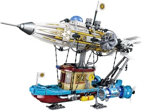 Steampunk Airship Building Blocks Set 1256 PCS for Kids and Adults