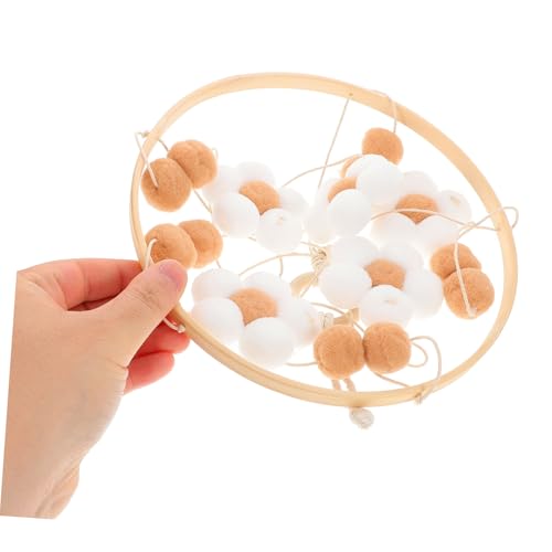 Totority Boho Crib Mobile with Flower Ball Design