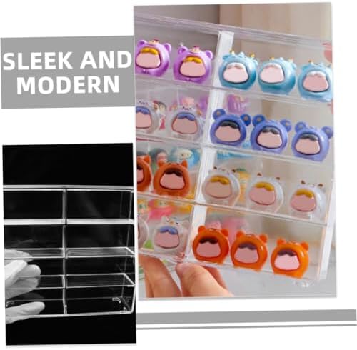NUOBESTY 2pcs Tiered Display Case for Collectibles and Toys