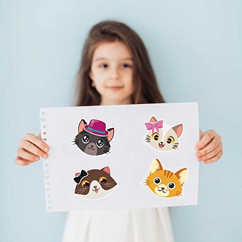 27 Sheet Cat Face Sticker Sheets Kids Craft