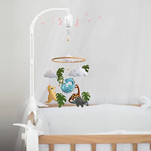 Musical Dinosaur Baby Crib Mobile with 12 Lullabies