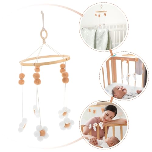 Yardwe Elegant Flower Crib Mobile Boho Decor for Nursery