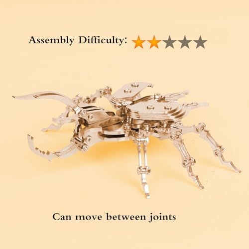 3D Metal Puzzle Beetle - DIY Assembly Brain Teaser Gift