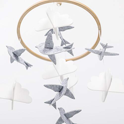 Baby Crib Mobile Birds in The Clouds Short Version