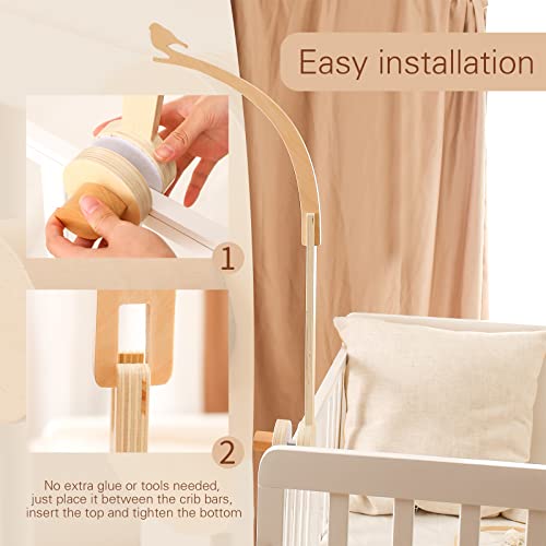 EERKEOD Crib Mobile Arm Holder for Baby Decor
