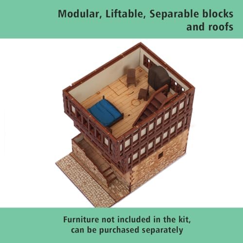 Amber Rowhouse DIY Wooden Building Kit for Adults