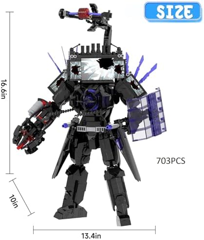 Bentex Toilet Upgraded Damaged TV Man Building Block Set 703pcs