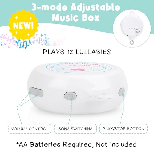 Montessori Crib Mobile with 3-Mode Music