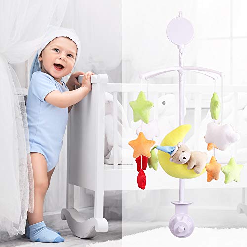 AFUNTA 26 Inch Baby Mobile for Crib with Music Box Holder