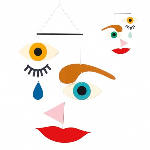 DJECO Make-A-Face Mobile - Fun Easy Wooden Decor