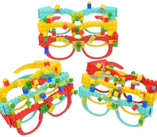Naniutoy 9 PCS DIY Building Blocks Glasses Set for Kids