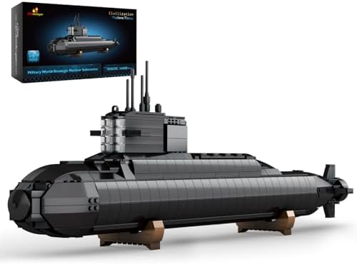 JMBricklayer Nuclear Submarine Building Set - Military Model Toy with Lights