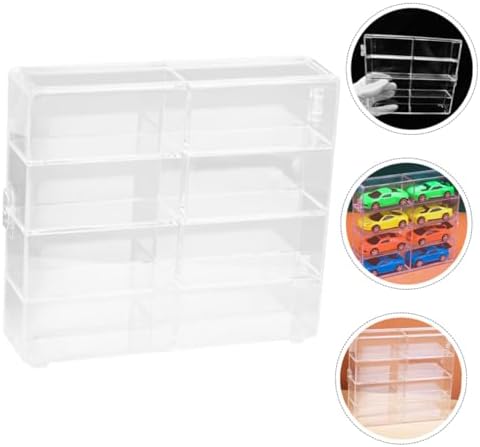 Jojofuny 2pcs Acrylic Display Case for Collectibles and Car Models
