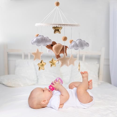 EUBUY Baby Mobile with Felt Balls Wind Chime Decor
