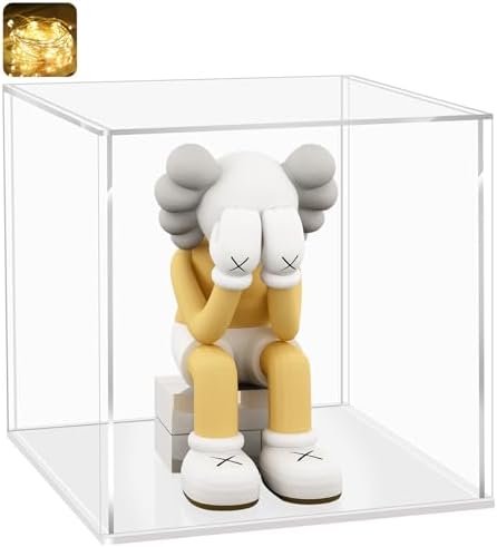 LANSCOERY Acrylic Display Case for Collectibles with Dustproof and Seamless Design