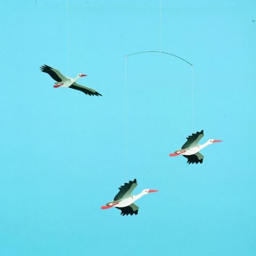 Danish Lucky Storks Hanging Mobile - 18 Inches