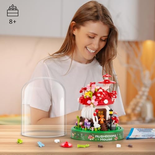 Mushroom House Building Set 645PCS Micro Bricks Collectible Model