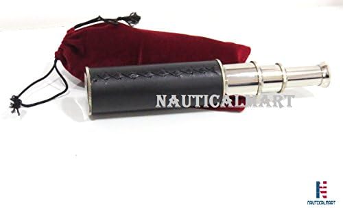 NauticalMart Brass Pullout Telescope - Silver Finish 1