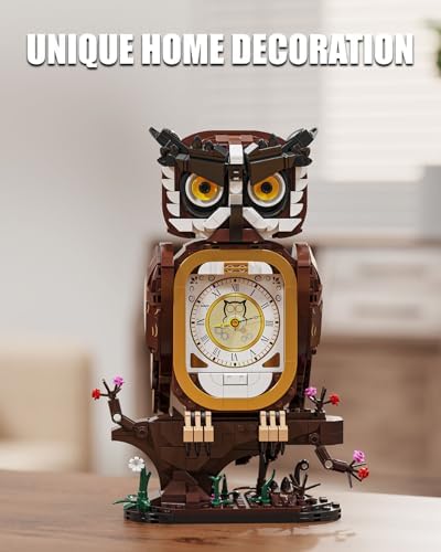 Owl Clock Building Blocks Set 964Pcs STEM Toy for Kids