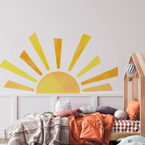 Denylo Pro 677x389 Inch Boho Half Sun Wall Decal