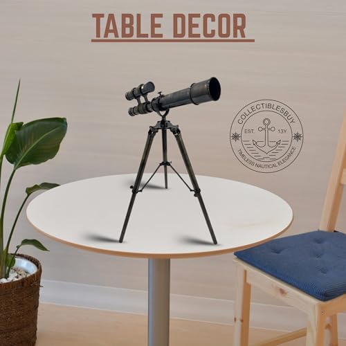 Antique Brass Telescope with Adjustable Tripod