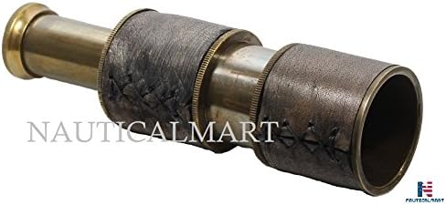 NauticalMart 6 Inch Brass Telescope with Wooden Box