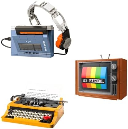 Typewriter Walkman TV Building Set 660 Pieces
