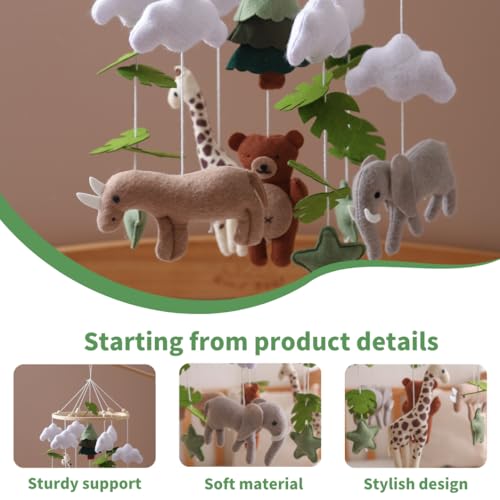 GOODMOM Forest Animal Crib Mobile for Boys and Girls