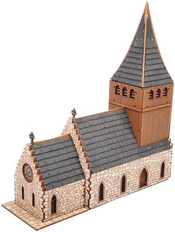 Medieval Chapel DIY Wooden Building Kit 308PCS 8hrs Realistic