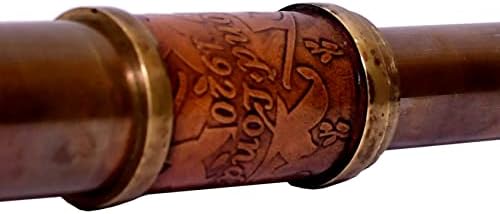 Antique Brass Telescope with Leather Case 15 Inches