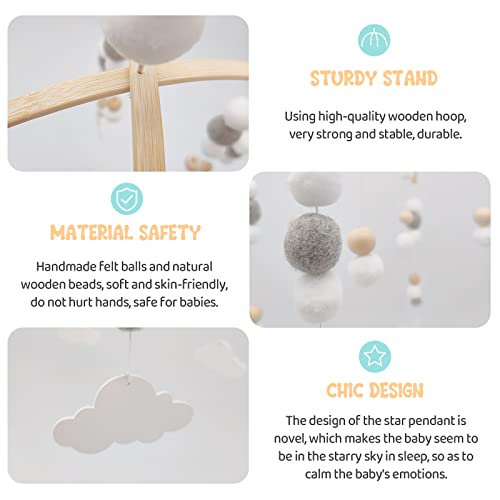Gray Clouds Crib Mobile Wall Art Decor