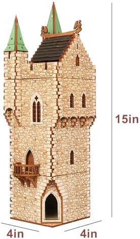 The Great Tower P- Medieval Castle DIY Wooden Building Kit for Adults