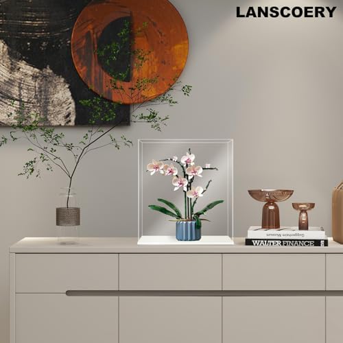 LANSCOERY Acrylic Display Case for Collectibles with Dustproof and Seamless Design