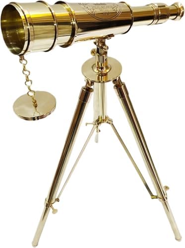 Home Decorative Solid Brass Telescope with Brass Tripod