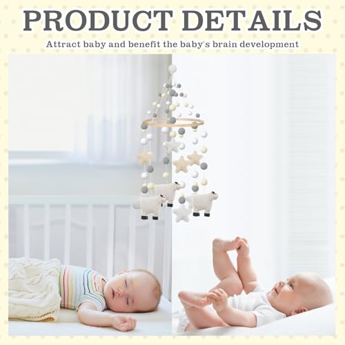 Cinnvoice Sheep Lamb Crib Mobile for Nursery Decor