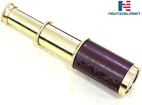 6 Brass Pirate Navigation Telescope Brown