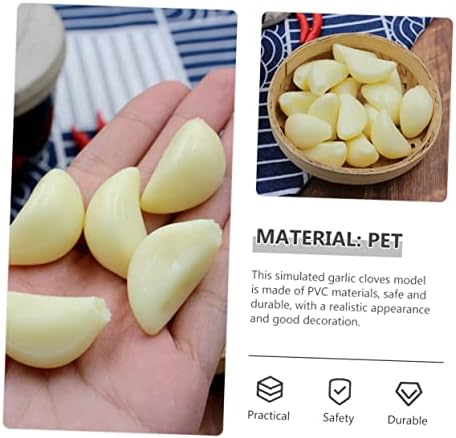 Happyyami 10pcs Artificial Garlic Cloves for Display and Halloween Props