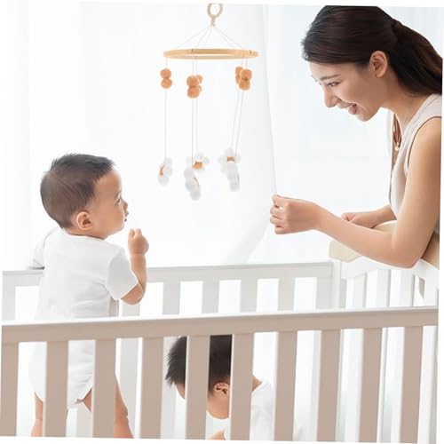 Yardwe Elegant Flower Crib Mobile Boho Decor for Nursery