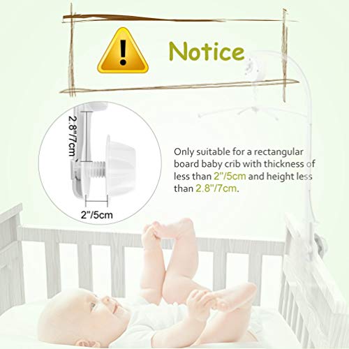 AGPTEK Baby Crib Mobile Holder 28 Inch Wind Up Music Box Stroller Attachment
