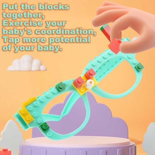 Naniutoy 9 PCS DIY Building Blocks Glasses Set for Kids