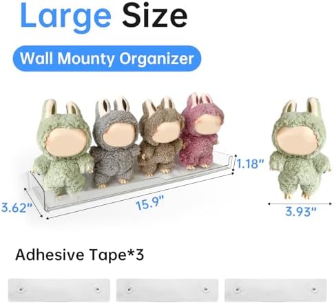 Clear Floating Shelves for Figures 3 Pack