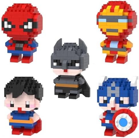 Superheroes Building Blocks Mini Nanoblock Set 5-Pack