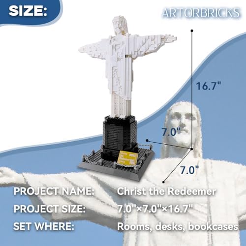 ArtorBricks Christ The Redeemer Building Set 973 Pieces