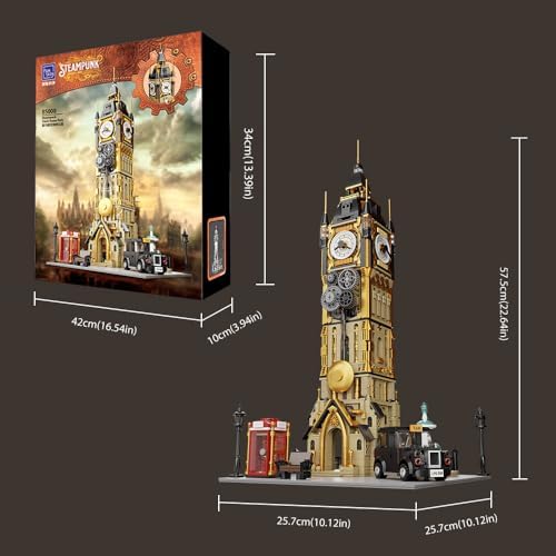 BRICKKK Big Ben Steampunk Clock Tower Building Kit