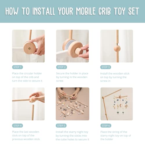 BlueMello Starry Night Baby Mobile Toy Set