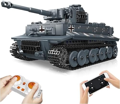 Military Tiger Tank Building Set with Remote Control