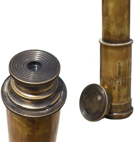 Vintage Brass Telescope with Collapsible Spyglass Design